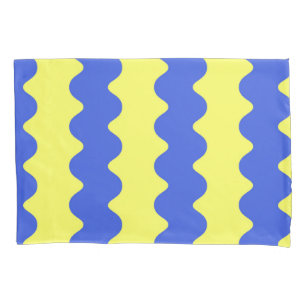 Blaue Limette-Wellenstreifen-Moderne Bettwäsche-Ak Kissenbezug