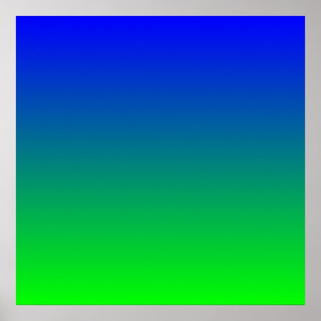 Blaue Limone Gradient Poster (Vorne)