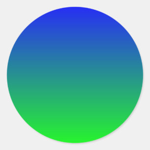 Blaue Limone Gradient Runder Aufkleber