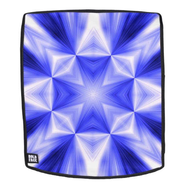 Blaue Linie Burst-Muster Rucksack (Abnehmbare Front)