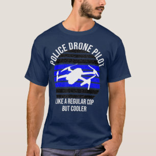 Blaue Linie des Pilotprogramms "Polizeidrossel" T-Shirt