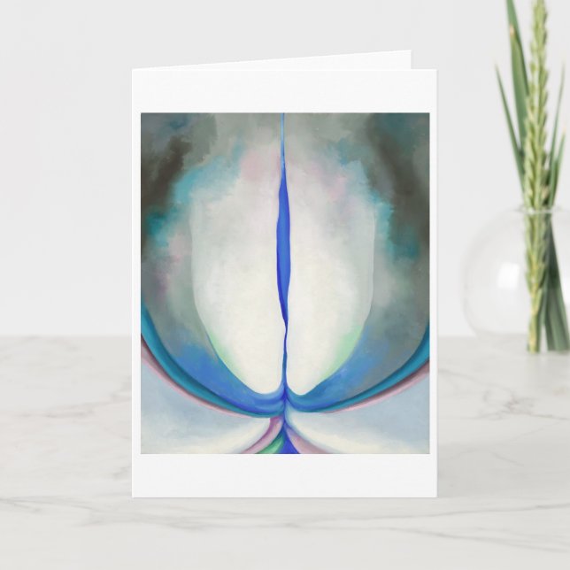 Blaue Linie | Georgia O'Keeffe | Karte (Vorderseite)