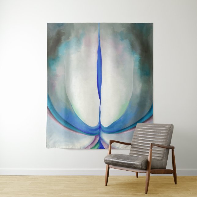 Blaue Linie | Georgia O'Keeffe | Wandteppich (Beispiel)