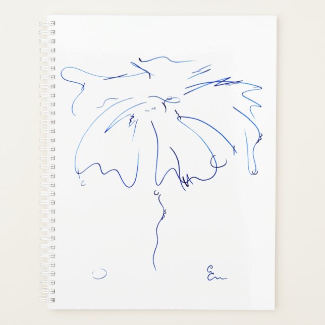 Blaue Linien 5 Agenda Planer (Vorderseite)