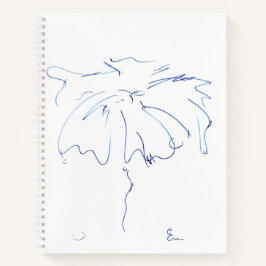 blaue Linien 5 Notizbuch