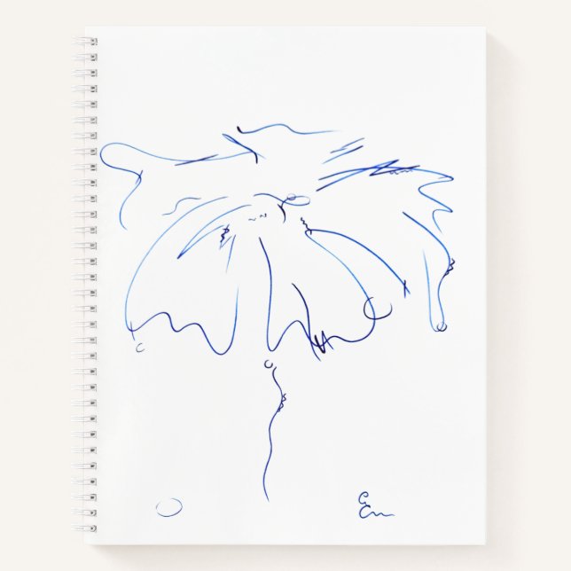 blaue Linien 5 Notizbuch (Vorderseite)
