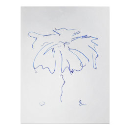 blaue Linien 5 Poster