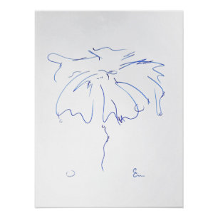 blaue Linien 5 Poster