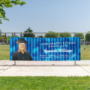 Blaue Linien Individuelle Foto Gratulation Absolve Banner