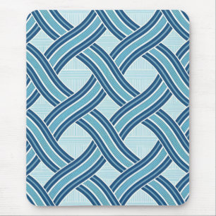 Blaue Linien Muster Mousepad