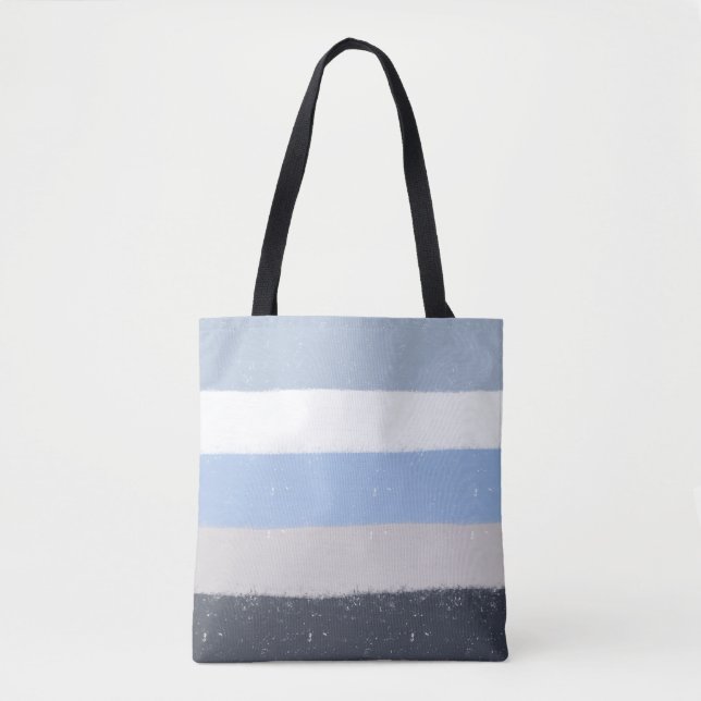 Blaue Linien Tasche (Vorderseite)