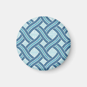 Blaue Linienmuster Magnet