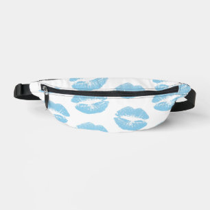 Blaue Lippen, Lippenmuster, Blauer Lippenstift, Ku Bauchtasche
