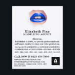 Blaue Lippen, Modellierungsagentur, Modell-Agent Flyer<br><div class="desc">Blue Lips,  Modellierungsbüro,  Model Agent Werbung Flyer von der Business Card Store.</div>