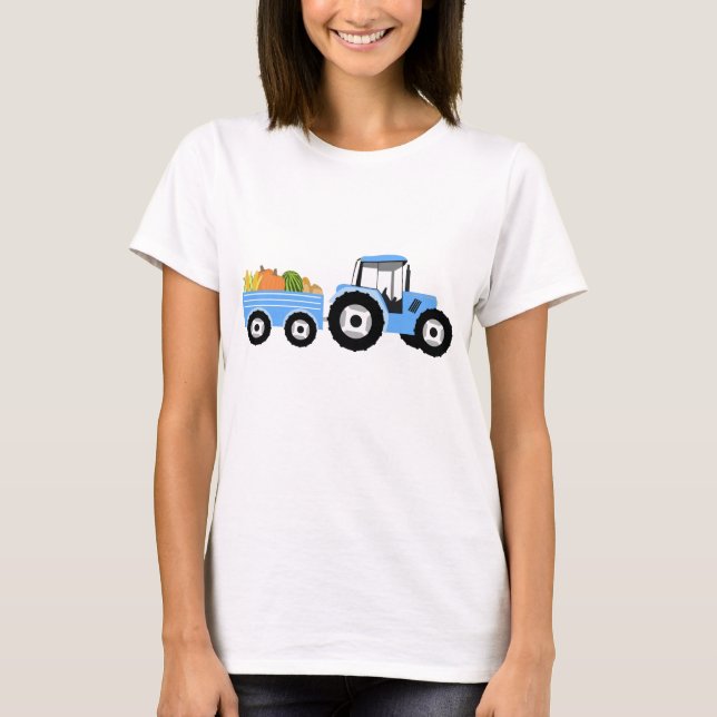 Blaue LKW-Farm T-Shirt (Vorderseite)