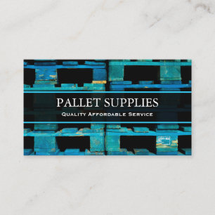 Blaue Logistik-Palette, Foto - Geschäfts-Karte Visitenkarte