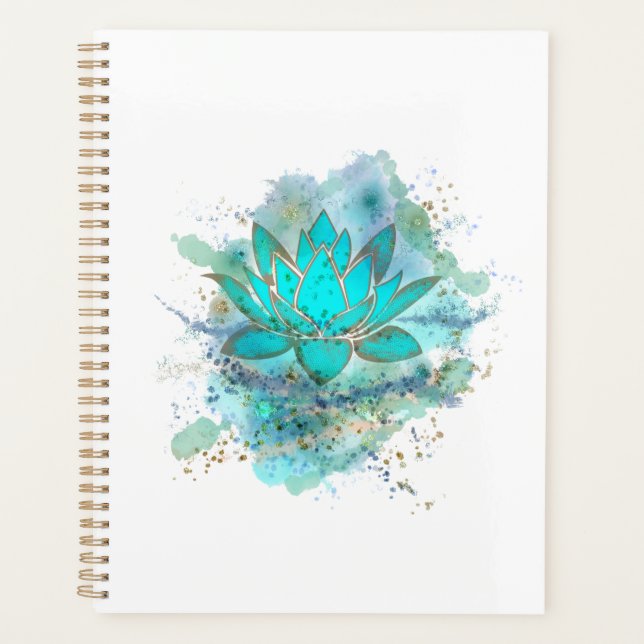 Blaue Lotus-Blume Planer (Vorderseite)