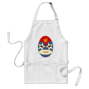 Blaue Lucha-Libre-Maske Schürze