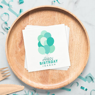 Blaue Luftballons Alles Gute zum Geburtstag Serviette