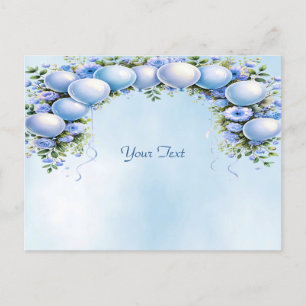Blaue Luftballons Postkarte