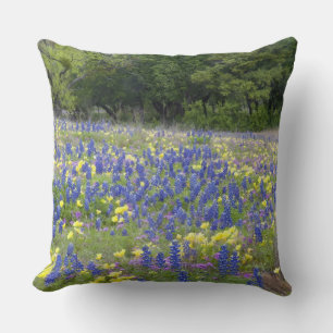 Blaue Lupinen, Primel und Phlox Kissen