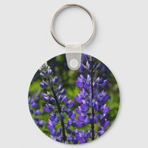 Blaue Lupines Schlüsselanhänger