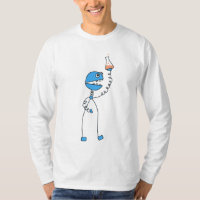 Blaue lustige Cartoon-Roboter-Chemie