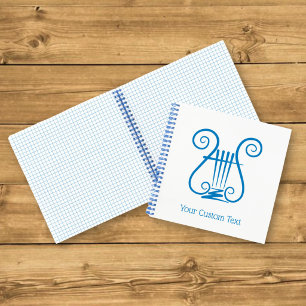 Blaue Lyra Notizbuch