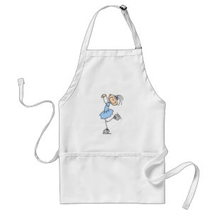 Blaue Mädchen-Figurenläufer-T-Shirts und Geschenke Schürze