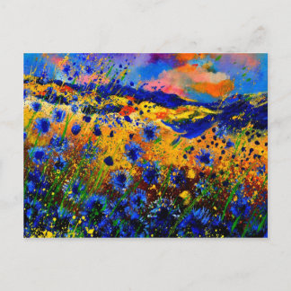 Blaue Maisblumen 0746 Postkarte