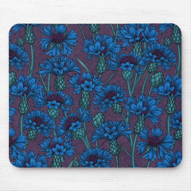 Blaue Maisblumen, wilde Blume Mousepad (Vorne)