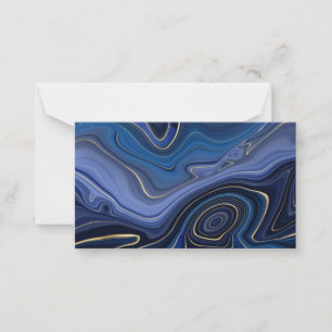 Blaue Malachit-Goldakzente Luxus Chic-Edelstein Mitteilungskarte