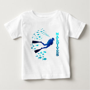 Blaue Malediven Baby T-shirt