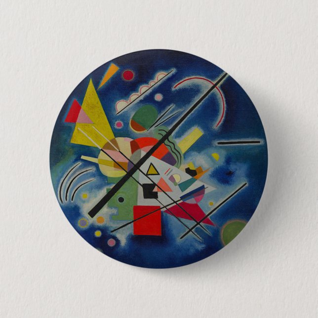 Blaue Malerei von Kandinsky Button (Vorderseite)