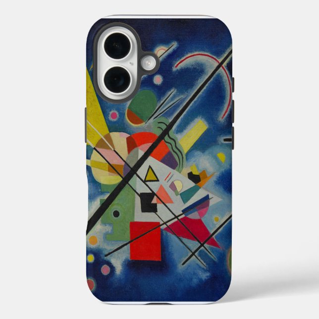 Blaue Malerei von Kandinsky iPhone 16 Hülle (Rückseite)