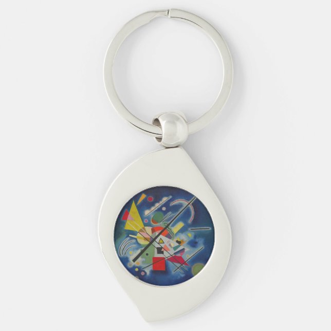 Blaue Malerei von Kandinsky Schlüsselanhänger (Vorderseite)