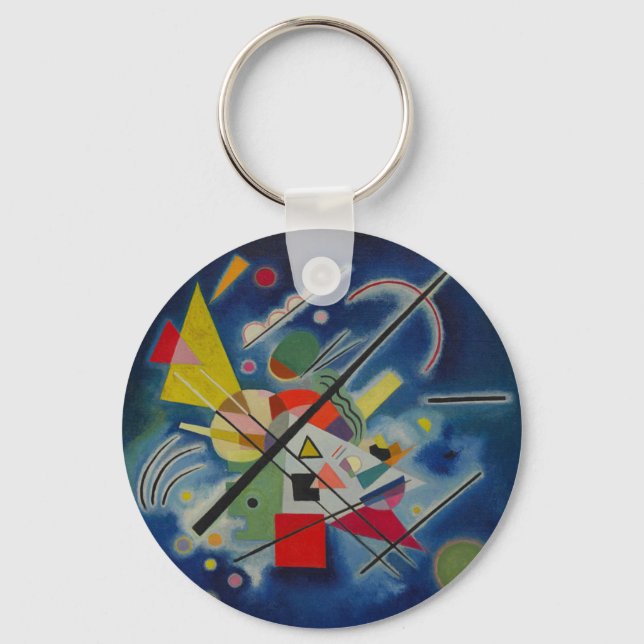 Blaue Malerei von Kandinsky Schlüsselanhänger (Vorderseite)