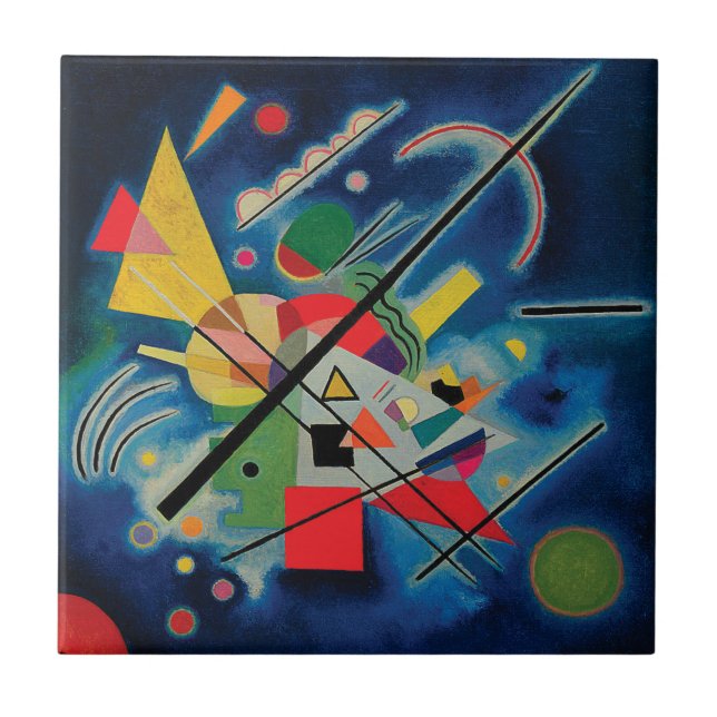 Blaue Malerei von Wassily Kandinsky Fliese (Vorderseite)