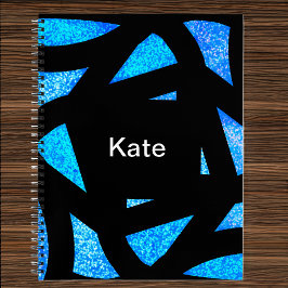 Blaue Mandala-Funkeln Notizbuch