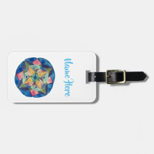 Blaue Mandala-Kunst individuelle Luggae Tags Gepäckanhänger