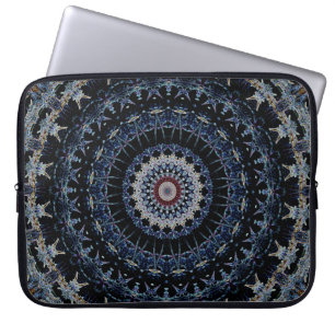 Blaue Mandala-Laptop-Hülse 15 Zoll Laptopschutzhülle