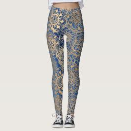 Blaue Mandala-Muster Leggings
