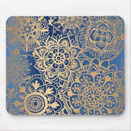 Blaue Mandala-Muster Mousepad