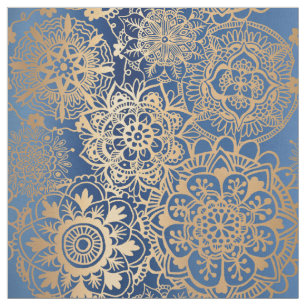 Blaue Mandala-Muster Stoff
