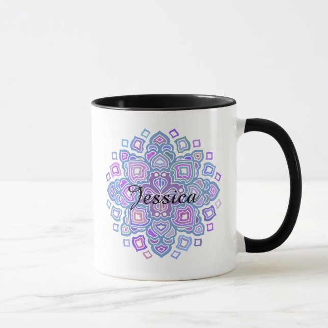 Blaue Mandala Tasse (Rechts)