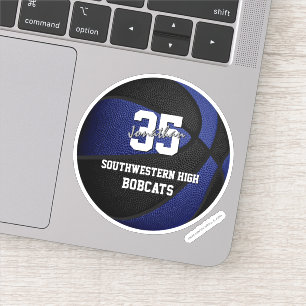 Blaue Mannschaft Basketball Aufkleber