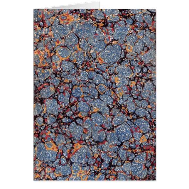 Blaue Marbour Papier Muster Vielen Dank Karten (Vorne)