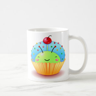 Blaue Marienkäfer-Kuchen-Tasse Kaffeetasse