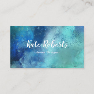 Blaue Marine-Aquarell-Visitenkarte kreativ Visitenkarte
