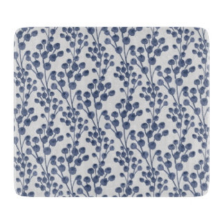 Blaue Marine Botanik Schneidebrett